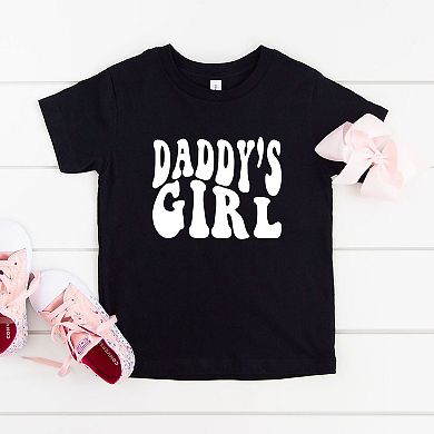 Daddy's Girl Wavy Toddler Short Sleeve Graphic Tee