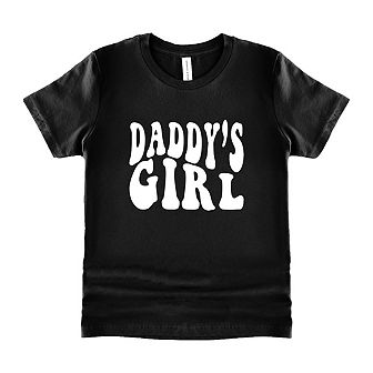 Daddy's Girl Wavy Toddler Short Sleeve Graphic Tee