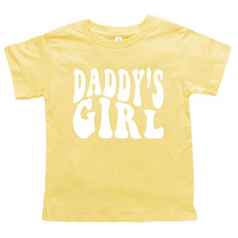 Daddy's Girl Wavy Toddler Short Sleeve Graphic Tee