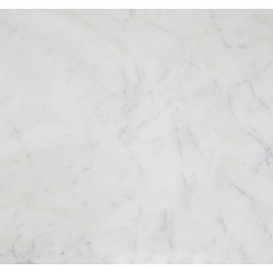 Cid Jolie 18 Inch Side End Table, White Marble Top, Brown Mango Wood Base