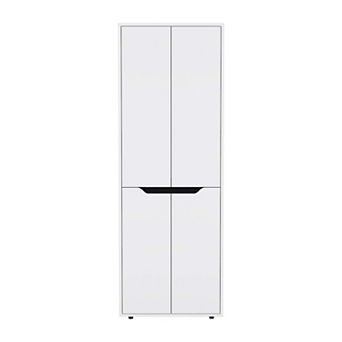 Kitchen Storage Cabinet 67"h, Four Doors, Five Interior Shelves