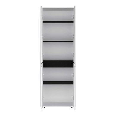 Kitchen Storage Cabinet 67"h, Four Doors, Five Interior Shelves