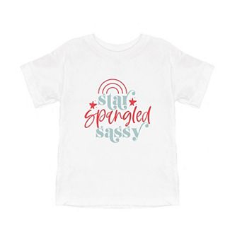 Star Spangled Sassy Toddler Short Sleeve Graphic Tee