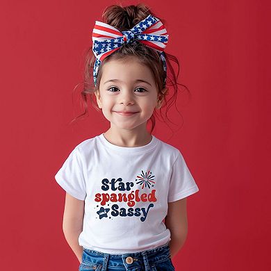 Star Spangled Firework Toddler Short Sleeve Graphic Tee