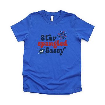 Star Spangled Firework Toddler Short Sleeve Graphic Tee
