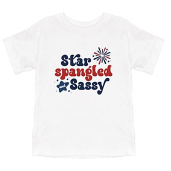 Star Spangled Firework Toddler Short Sleeve Graphic Tee