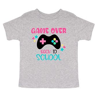 Game Over Back To School Toddler Short Sleeve Graphic Tee