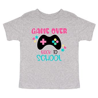 Game Over Back To School Toddler Short Sleeve Graphic Tee