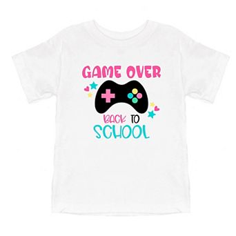 Game Over Back To School Toddler Short Sleeve Graphic Tee