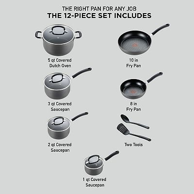 T-Fal ULTIMATE 12-pc. Hard Anodized Titanium Cookware Set