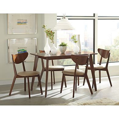 Quaint Wooden Dining Table, Chestnut Brown