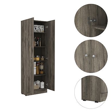 DEPOT E-SHOP Dakari Multistorage Double Door Cabinet, Five Shelves