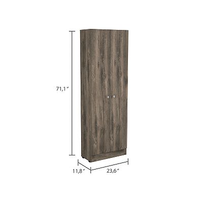 DEPOT E-SHOP Dakari Multistorage Double Door Cabinet, Five Shelves