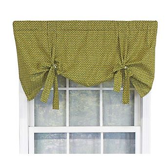 Cabana Trellis Tie-Up Bold Color and Design Window Valance 3" Rod Pocket