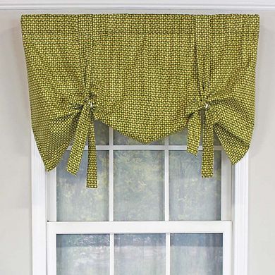 Cabana Trellis Tie-Up Bold Color and Design Window Valance 3" Rod Pocket