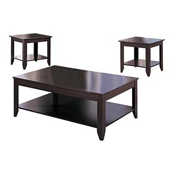 Amazingly Designed 3 pc occasional table set, Brown