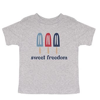 Sweet Freedom Popsicles Toddler Short Sleeve Graphic Tee