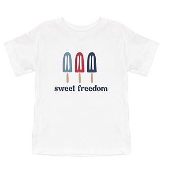 Sweet Freedom Popsicles Toddler Short Sleeve Graphic Tee