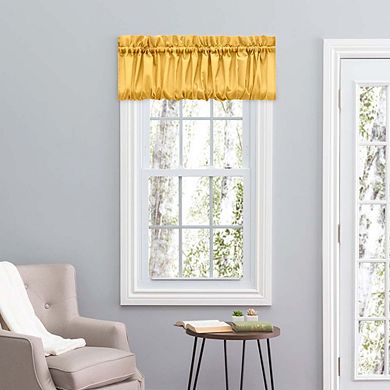 Stacey 1.5" Rod Pocket High Quality Fabric Solid Color Window Balloon Valance