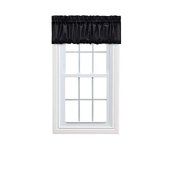 Stacey 1.5" Rod Pocket High Quality Fabric Solid Color Window Balloon Valance