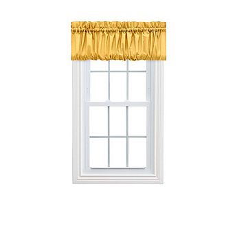 Stacey 1.5" Rod Pocket High Quality Fabric Solid Color Window Balloon Valance