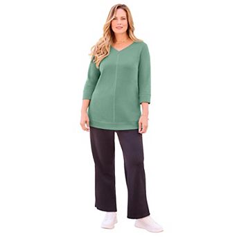 Catherines Women's Plus Size Cloud Knit V-Neck Top