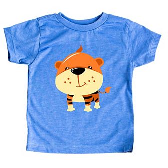Tiger Colorful Toddler Short Sleeve Graphic Tee
