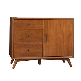 40 Inch Mahogany Wood Sideboard Cabinet Console, 3 Drawers, Walnut Brown