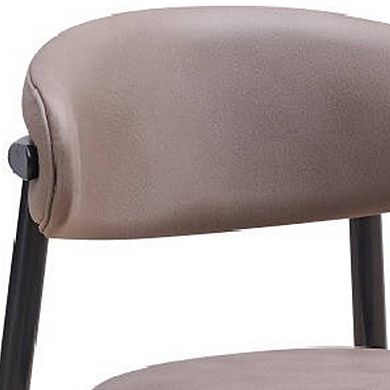 Anae 23 Inch Side Dining Chair Set Of 2, Turned Legs, Gray Fabric, Black
