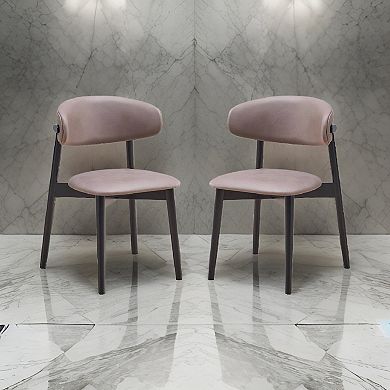 Anae 23 Inch Side Dining Chair Set Of 2, Turned Legs, Gray Fabric, Black