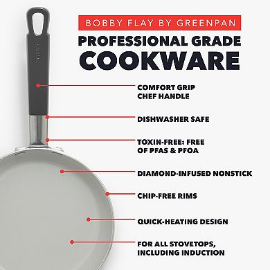 Bobby Flay by GreenPan Professional Grade Ceramic Nonstick 13-Piece Cookware Set