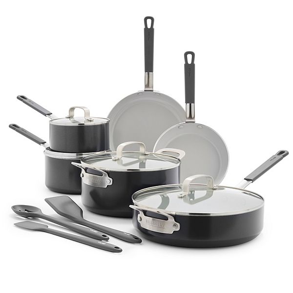 Bobby Flay by GreenPan Professional Grade Ceramic Nonstick 13-Piece Cookware Set - Gray