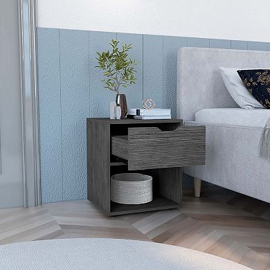 19.7"H Nightstand End Table With One Open Shelf