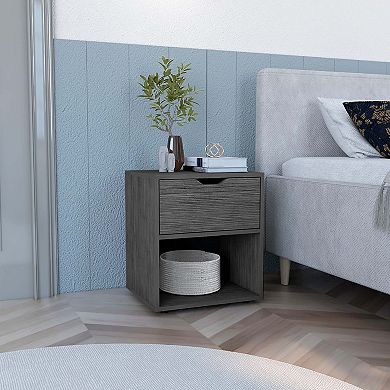 19.7"H Nightstand End Table With One Open Shelf