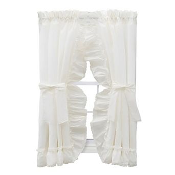 Preparedlyn Ruffled Victorian Priscillas Rod Pocket Curtain Panel