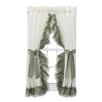 Preparedlyn Ruffled Victorian Priscillas Rod Pocket Curtain Panel