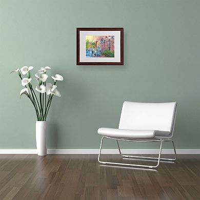 Richard Wallich 'Boston' Matted Framed Art Wall Decor