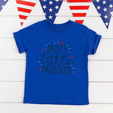 Daddy's Little Firecracker Toddler Short Sleeve Graphic Tee