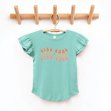 Girl Gang Wavy Toddler Flutter Sleeve Graphic Tee