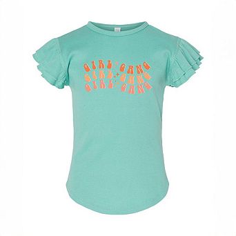 Girl Gang Wavy Toddler Flutter Sleeve Graphic Tee