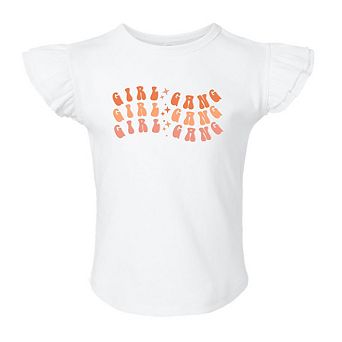 Girl Gang Wavy Toddler Flutter Sleeve Graphic Tee