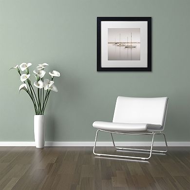 Moises Levy 'Three Boats' Matted Framed Art Wall Decor