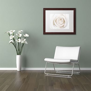 Cora Niele 'White Rose' Matted Framed Art Wall Decor