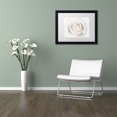 Cora Niele 'White Rose' Matted Framed Art Wall Decor