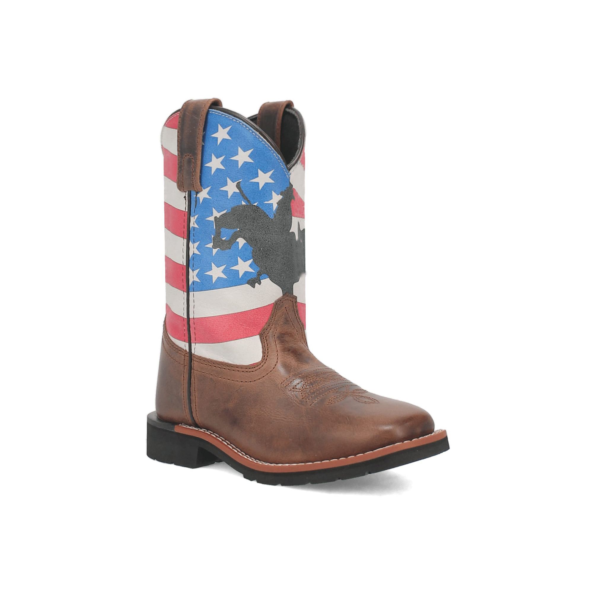 Dan Post Buck Kids Leather Western Boots, Boys, Size: 8.5T, Brown