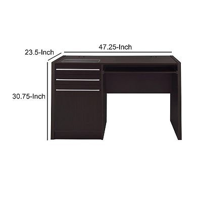 Contemporary Wooden Connect IT Computer Desk, Brown