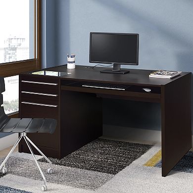 Contemporary Wooden Connect IT Computer Desk, Brown