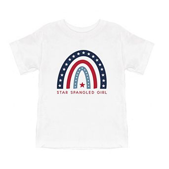 Star Spangled Girl Toddler Short Sleeve Graphic Tee