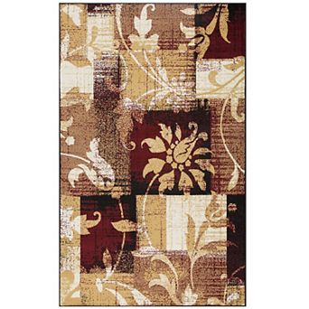 SUPERIOR Contemporary Floral Patchwork Rug