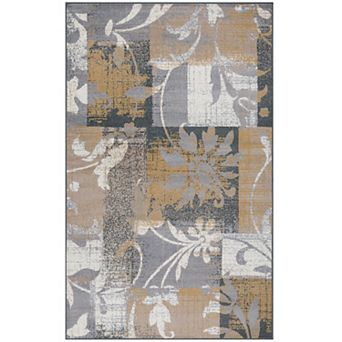 SUPERIOR Contemporary Floral Patchwork Rug